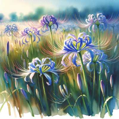 blue spider lily real