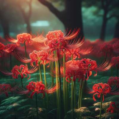 Spider Lily Flower in Anime