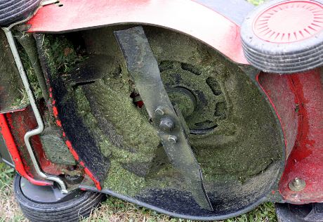 Underside of a Lawn Mower