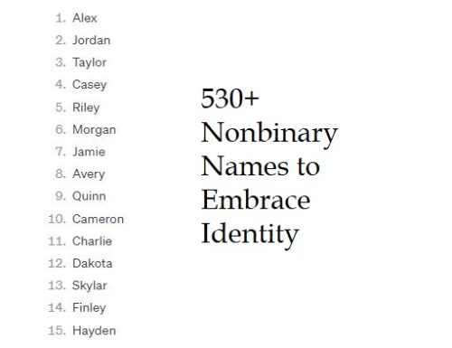 530+ Nonbinary Names to Embrace Identity