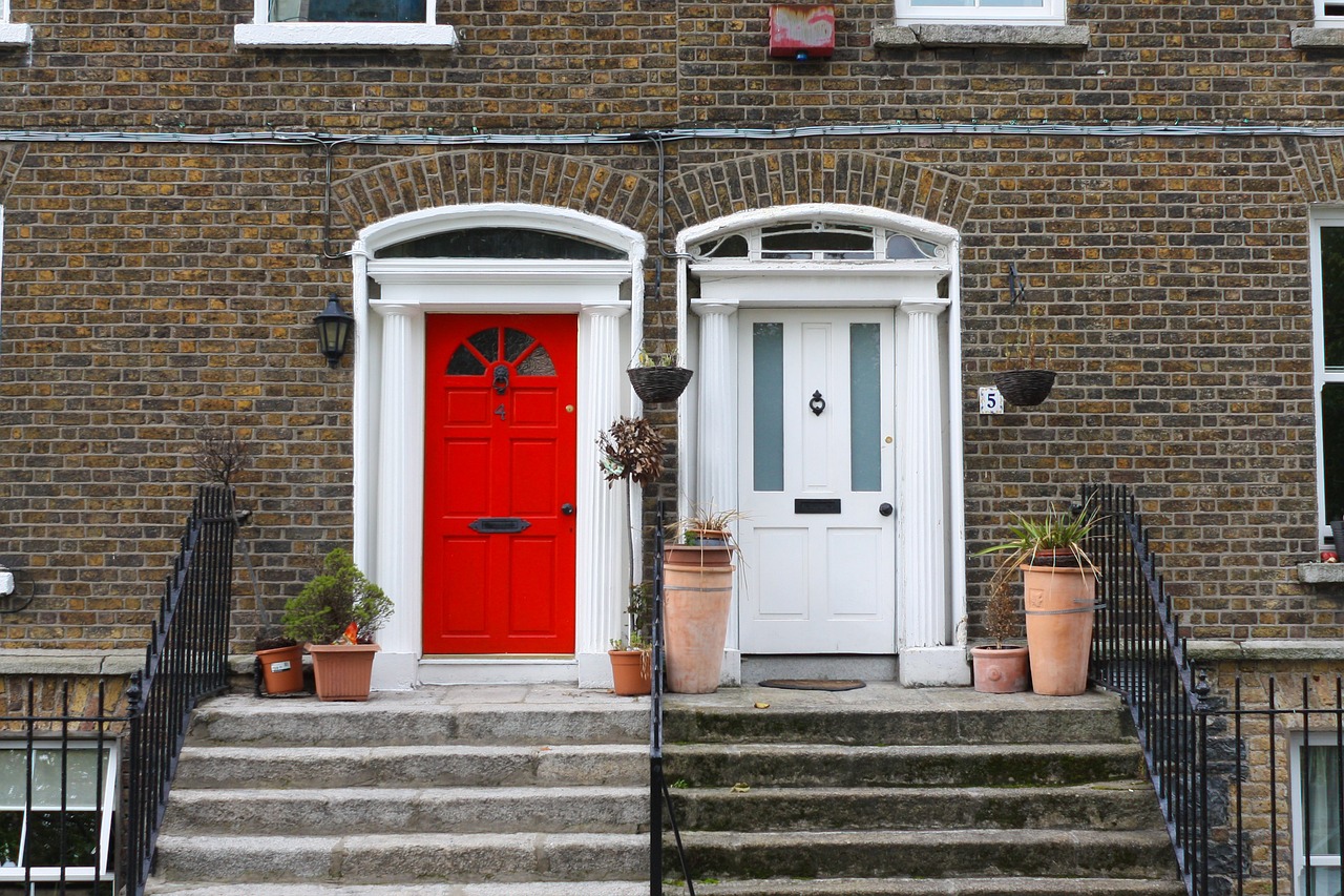 dublin home house ireland europe architecture building bricks door white red white and red red and white old georgian front door front door georgian door stairs brown door door door door door door front door front door front door