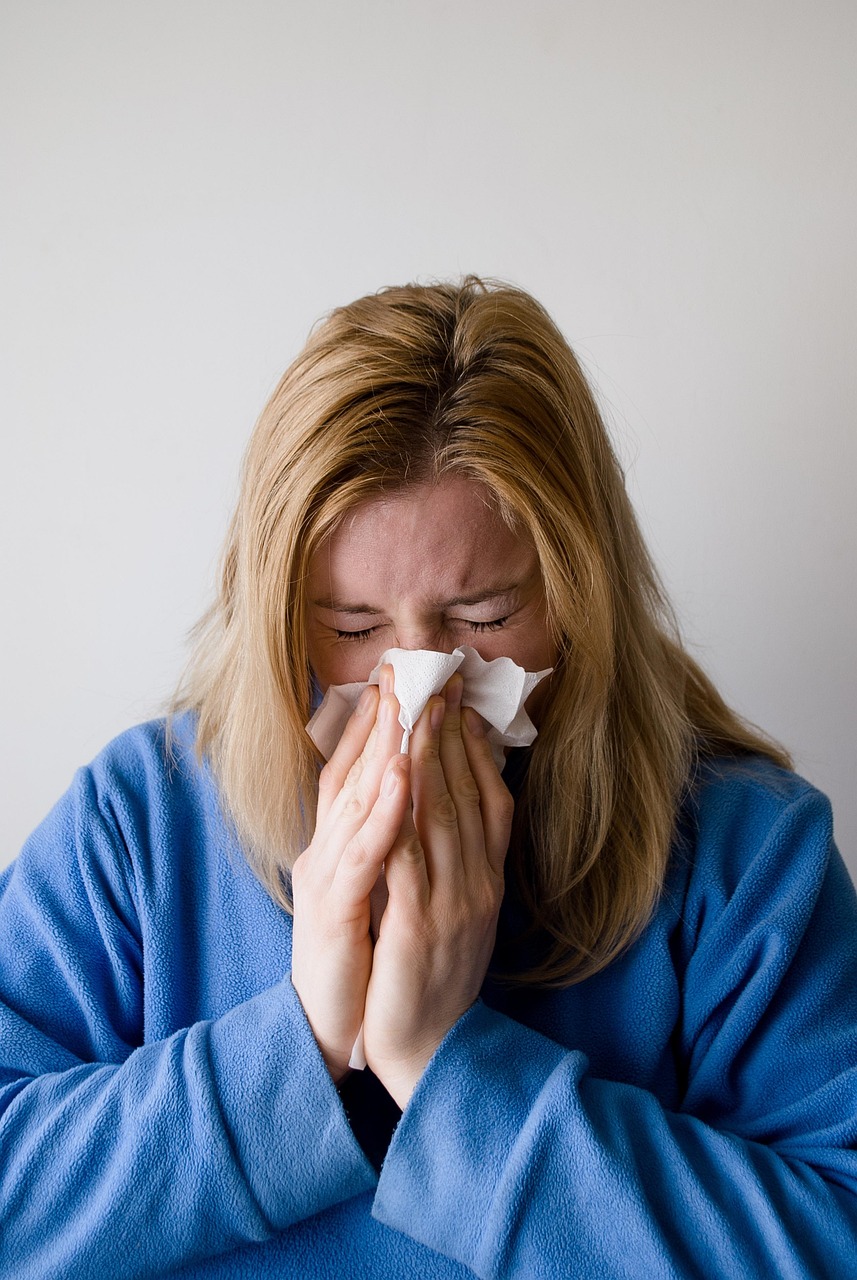 woman blow blowing nose blond female model person people face ill allergy hospital disease white medicine sick flu protection virus sickness winter antiviral handkerchief corona nose allergy allergy sick sick sick sick sick flu flu