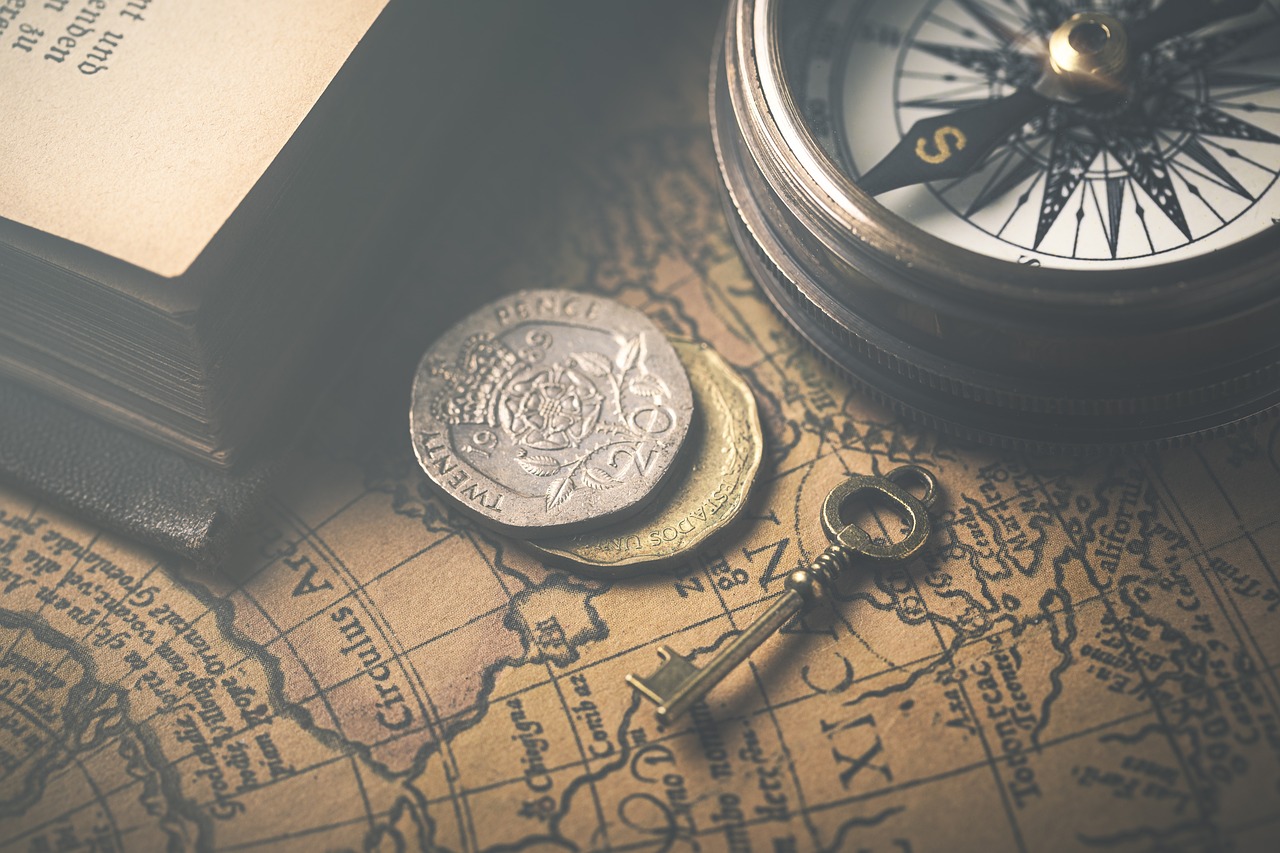 vintage map compass atlas coins key book retro vintage map map map map coins coins key key key key key