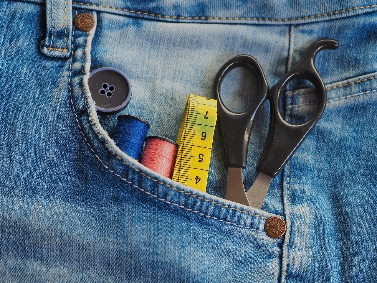 jeans sewing supplies sew yarn scissors tape measure handwork tools tools tools tools tools tools