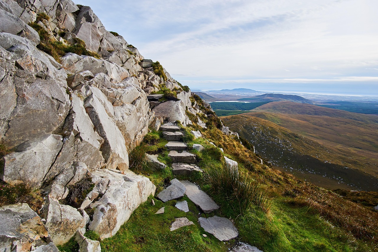 mountain path stairs stones rocks steps nature climb landscape national park galway ireland connemara hike stairs steps ireland ireland ireland ireland ireland