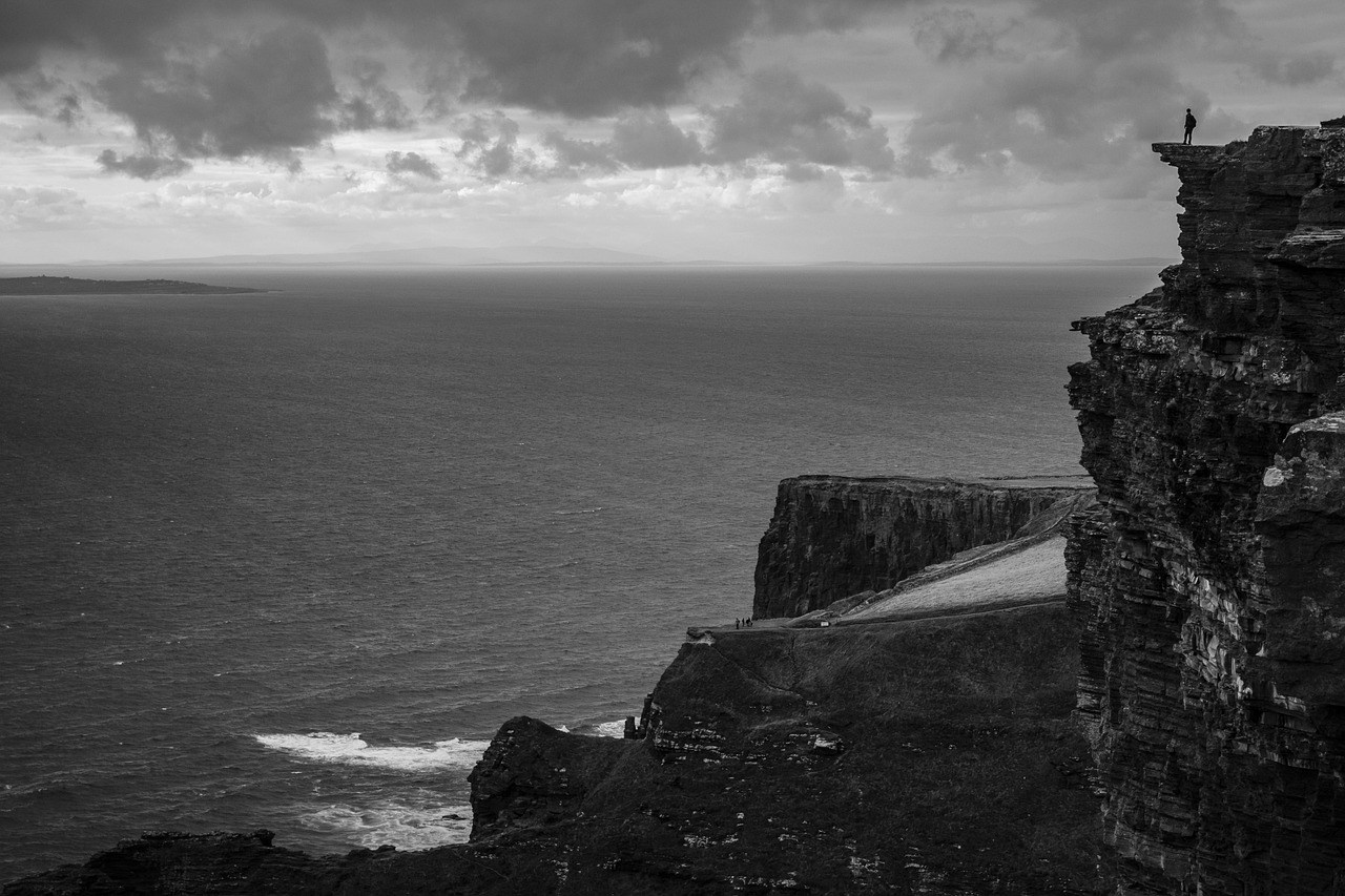 cliffs of moher cliffs ireland landscape seascape black and white monochrome silhouette ireland ireland ireland ireland ireland