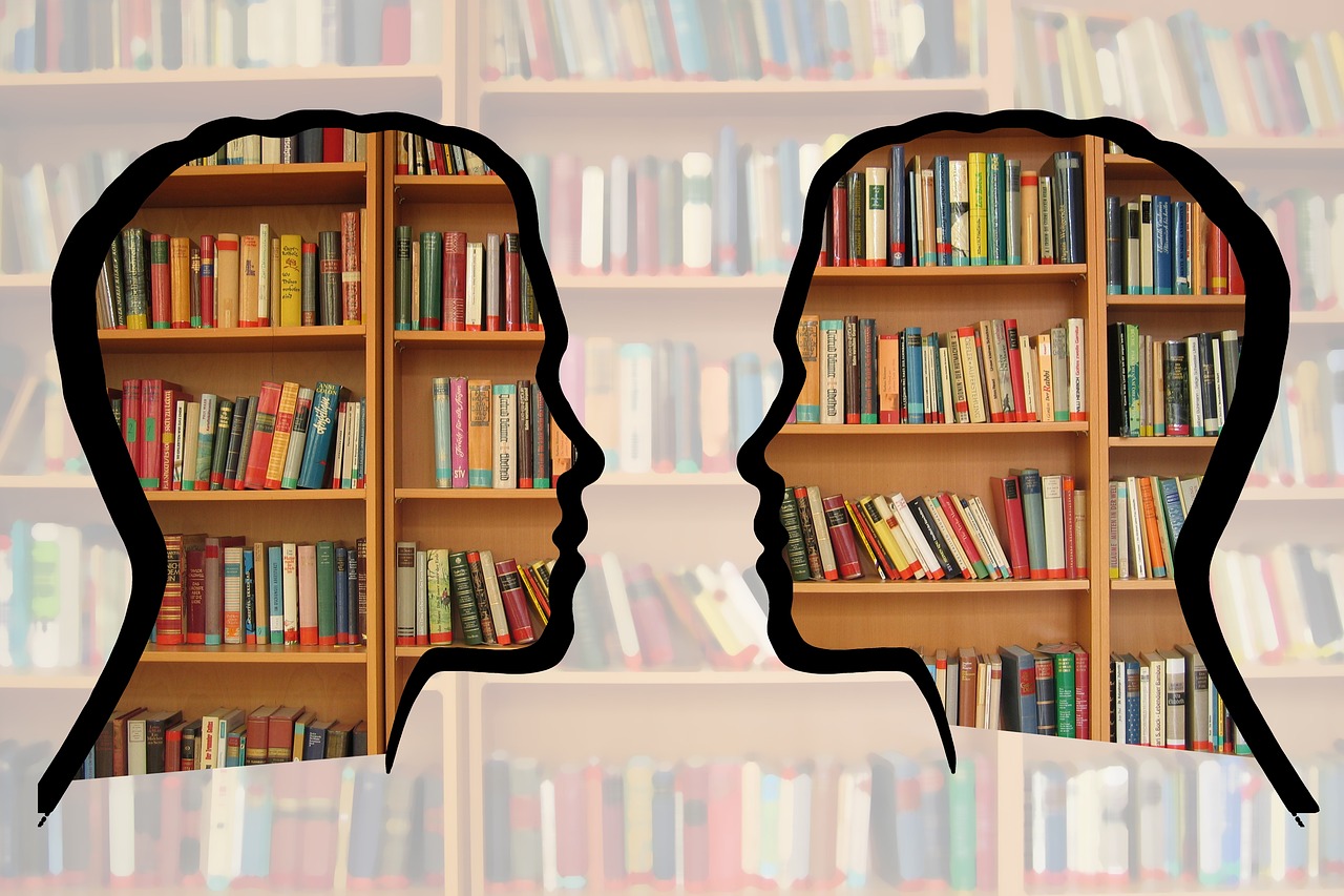 silhouette head bookshelf knowledge information collected library dictionary saved bookshelf knowledge knowledge knowledge information information information library library library library library