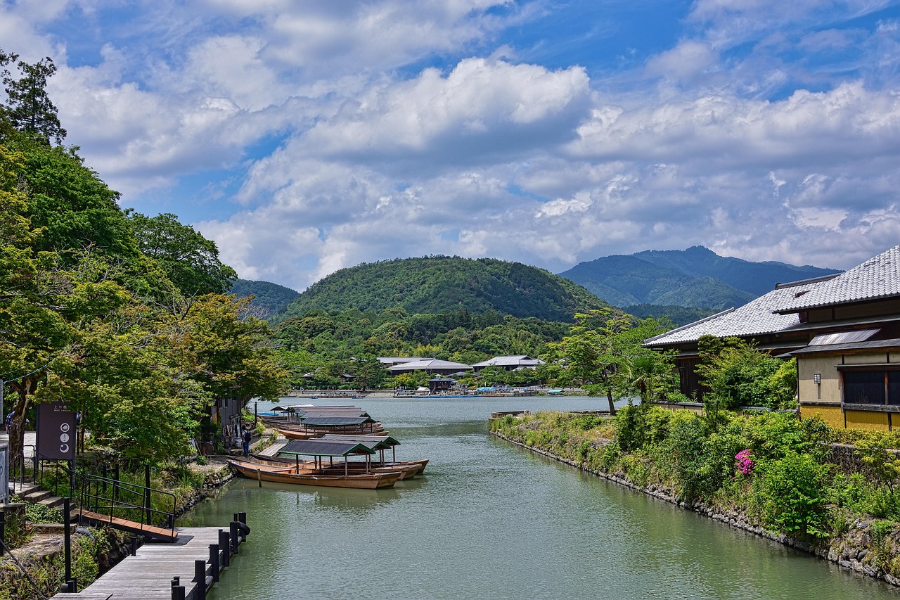 japan kyoto to travel tourism landscape water flow katsura heaven clouds boat nature katsura river quiet waters japan japan japan kyoto kyoto kyoto kyoto kyoto katsura katsura