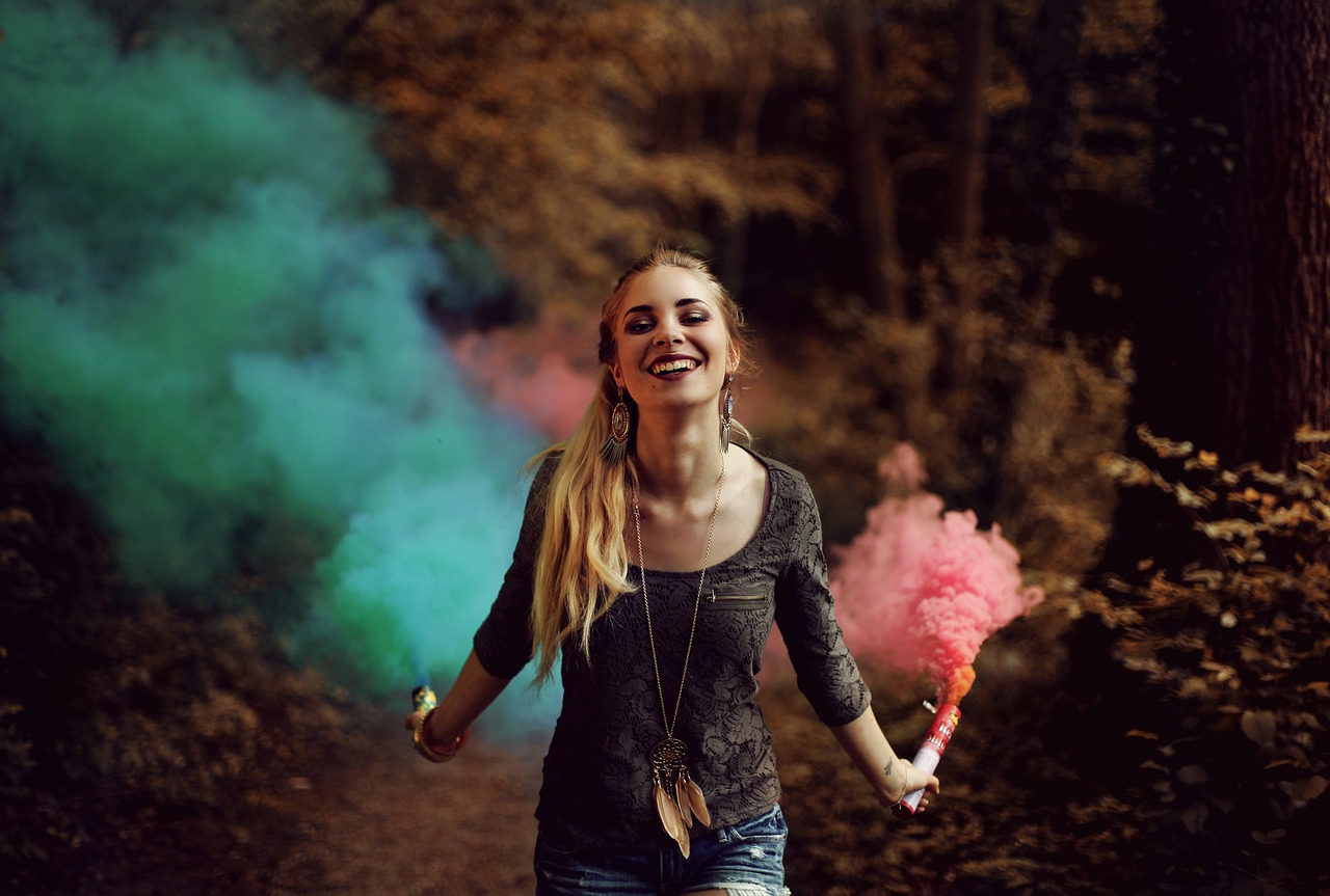 woman happy smoke bomb portrait colorful smoke smoke girl happiness freedom joy outdoors forest nature happy happy smoke smoke smoke happiness happiness joy joy joy joy joy