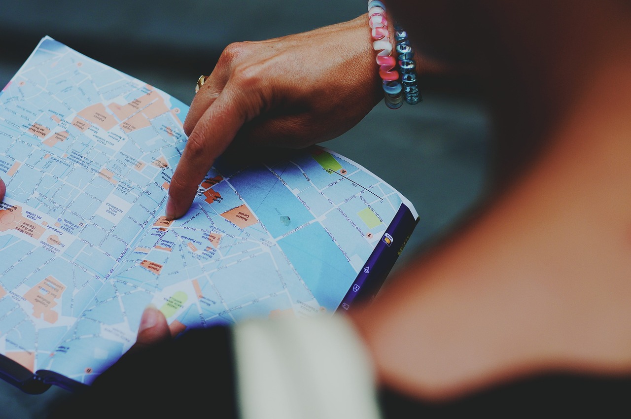 map tourism lost direction guide tourist guide travel traveler world holiday world map paper view planning details style woman europe
