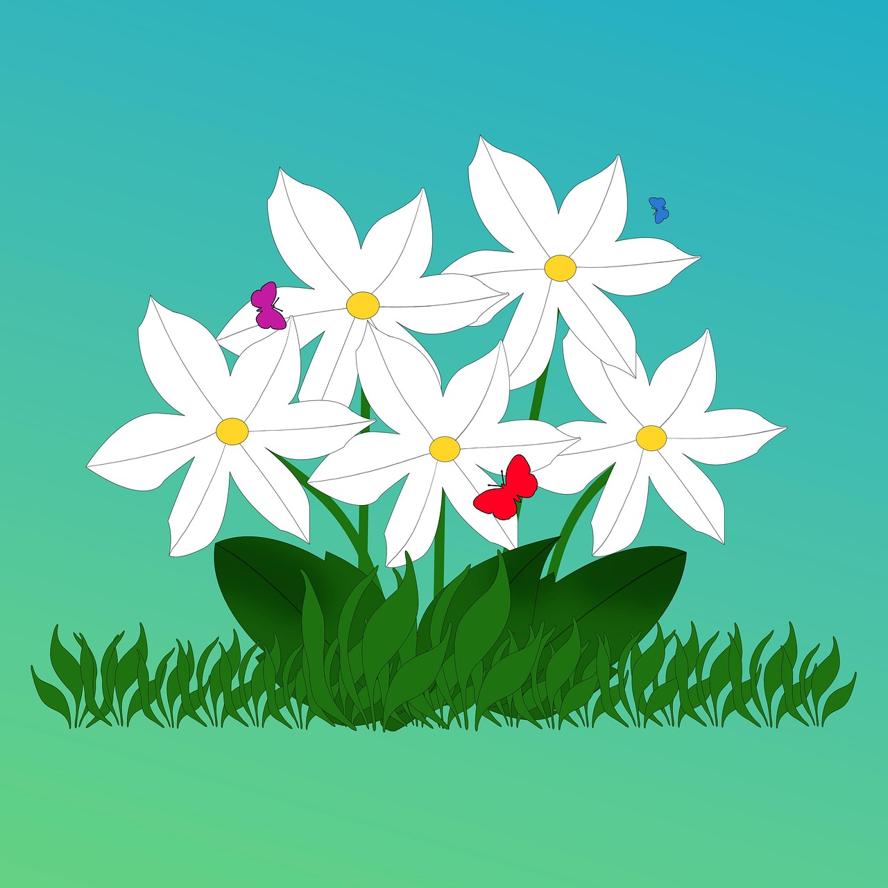 digital graphics clip art nature beautiful flowers illustratiin flowers plant drawing white flowers blossoms butterflies flower background grass flower wallpaper leaves
