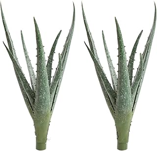 2 Pcs Large Artificial Succulents Artificial Aloe Plant Fake Succulents Artificial Succulents unpotted Used for Garden Office Home Indoor Outdoor Decoration