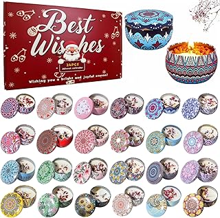 Advent Calendar 2025-24 Days Scented Candles Gift Set, Christmas Advent Calendars, Candle Advent Calendar, Aromatherapy Candle - Birthday Thanksgiving Mother's Day for Adult Women with Gift Box