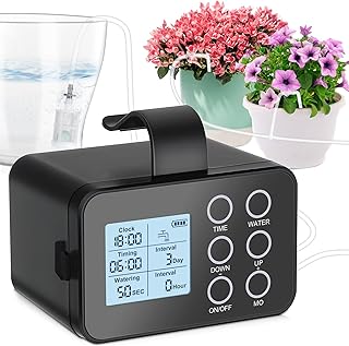 Automatic Plant Waterer Indoor: Drip Irrigation System Programmable Water Timer with Smart Humidity Detection, Plant Watering Devices for 15 Potted Plants, 2025 New Upgraded Self Watering System
