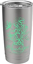 Brisbane Australia Minimalist Flower Art – Urban Aesthetic Stainless Steel Insulated Tumbler