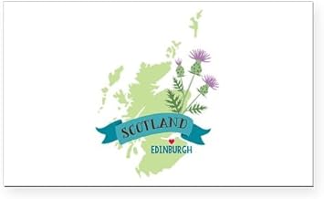 CafePress Scotland Country Map Thistle Flower Edinburgh Cap Rectangle Car Bumper Magnet