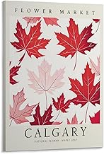 Calgary Canada Flower Market Art Print, Calgary Flower Canvas Wall Art Print Poster For Home School Office Decor Frame 20x30inch(50x75cm)