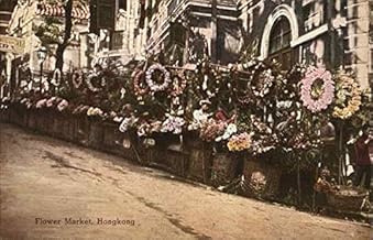 Flower Market Hong Kong, Hong Kong Original Antique Postcard