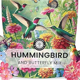 Hummingbird Butterfly Mix - Large 1 Ounce Packet - 7,500 Flower Seeds for Planting - Wildflower Mix