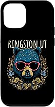iPhone 12/12 Pro Kingston Utah USA Bear Wearing Sunglasses and Flowers Design Case