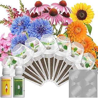 LYKOCLEAN Flower Seed Pods for Ahopegarden, iDOO MUFGA Hydroponics Growing System Indoor Gardening, 400+ Seeds, Dwarf Sunflower Bambino, French Marigold, Dahlia, Dwarf Petunia(7-Pods)