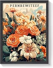 Melbourne Flower Market Art Print. Framed Printing Wall Art Decor for Bedroom Bathroom Living Room 12x16 Inches