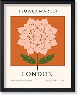 Poster Master Flower Market - London Print - Modern Floral Art - Chic Boho Botanical - Trendy Aesthetic Home or Shop Decor - 8x10 UNFRAMED Wall Art
