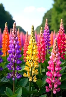 Seeds Multicolor Tall Lupine Mix 50+ Seeds to Grow Perennial in Zones 4-8 to Plant in Spring or Fall