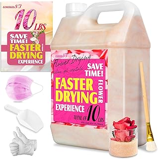 Silica Gel Flower Drying, 10 LBS Flower Drying Silica by Reusable, Silica Gel Crystals Flower Drying for Wedding Bouquet Preservation, Color Indicating Silica Gel Beads for Drying Flowers