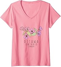 Womens Ottawa Ontario Canada Wildflowers - Ottawa Ontario - Ottawa V-Neck T-Shirt