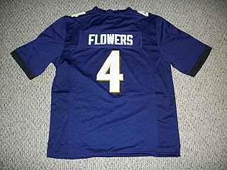 Zay Flowers Jersey #4 Baltimore Custom Stitched Purple Football Various Sizes New No Brand/Logos Size S
