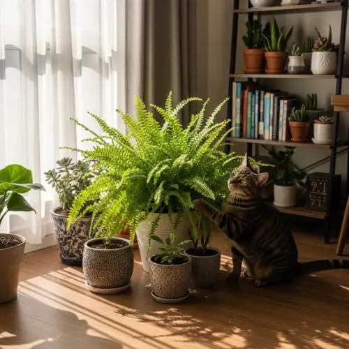 1. Boston Fern (Nephrolepis exaltata)