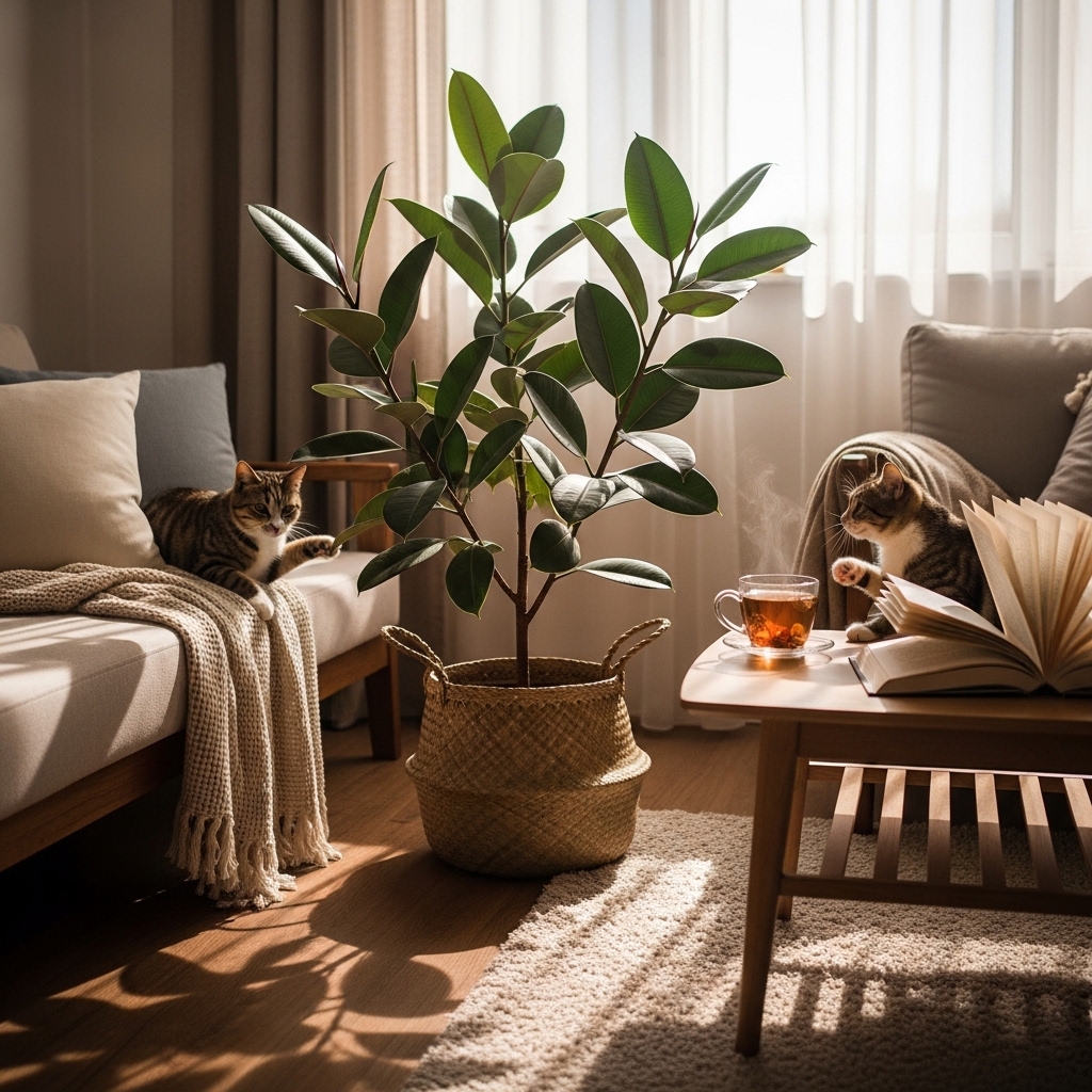 15. Rubber Plant (Ficus elastica)