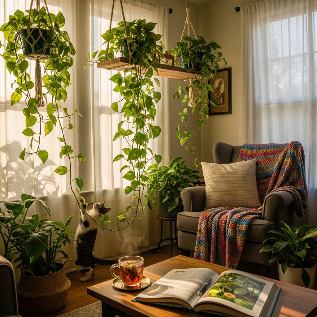 2. Pothos (Epipremnum aureum)