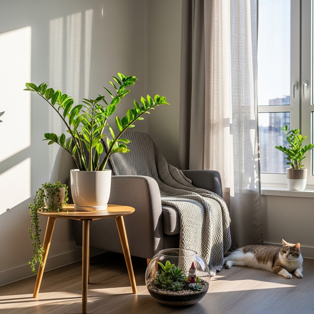 3. ZZ Plant (Zamioculcas zamiifolia)