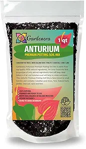 Gardenera Premium Anthurium Soil Mix - Perfect Blend for Thriving Anthurium Plants - 1 Quart