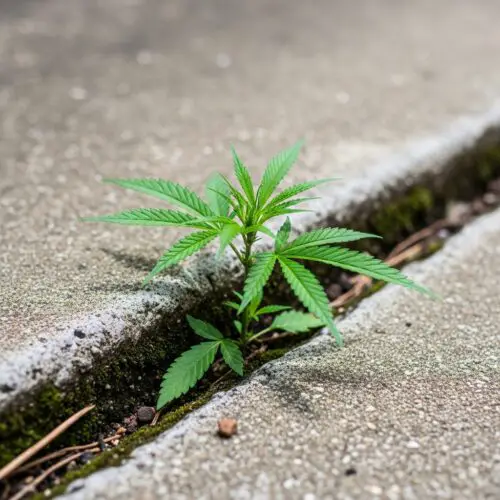 can weeds grow through concrete