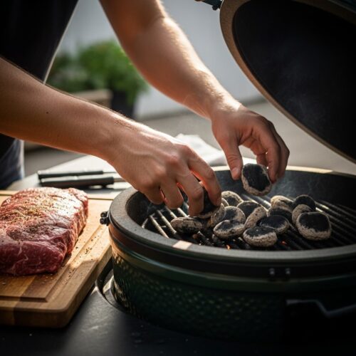 Flank Steak Smoked on the Big Green Egg (Kamado)