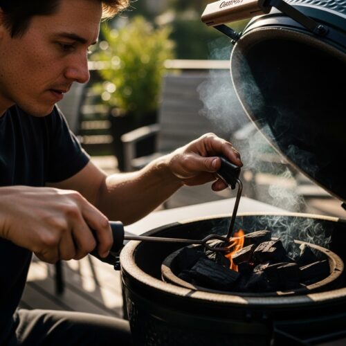 How to Light The Big Green Egg Without The Electric Starter