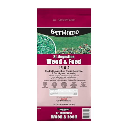 Fertilome (13915) St. Augustine Weed & Feed 15-0-4, 12.8 lbs