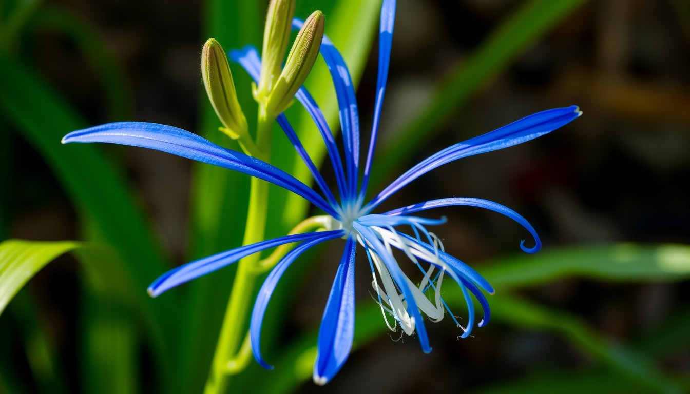 blue spider lily