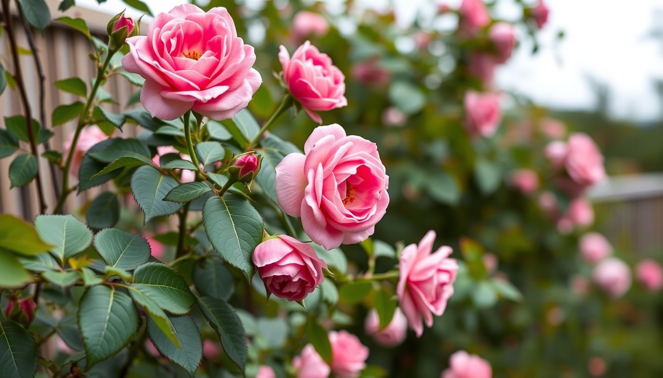 'Zephirine Drouhin' climbing rose