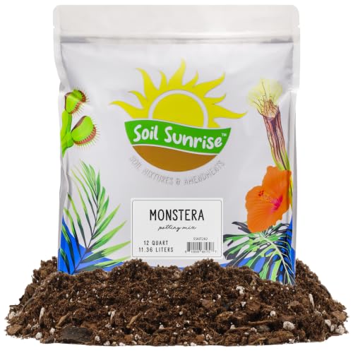 Soil Sunrise Monstera Houseplant Potting Soil Mix (12 Quarts) Custom Blend for Growing and Repotting