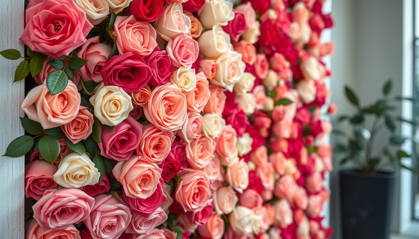 wall of roses