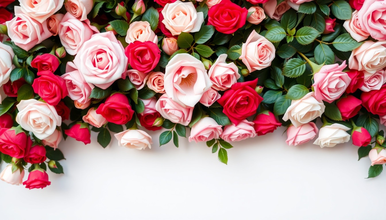 wall of roses