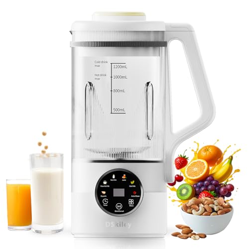 40oz Nut Milk Maker Machine, Automatic Plant Milk Maker with 10 Blades