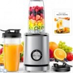 Turelar Smoothie Blender for Shakes and Smoothies with 2*16.9oz