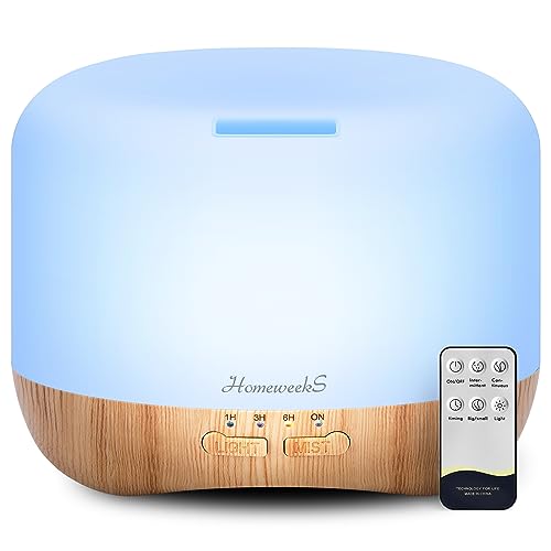 Homeweeks Essential Oil Diffuser for Room Aromatherapy Scent Diffuser