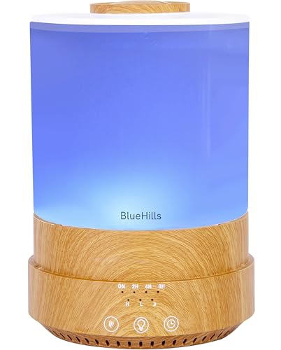 BlueHills Premium 2500 ML Extra Large Essential Oil Diffuser XL Wood Grain