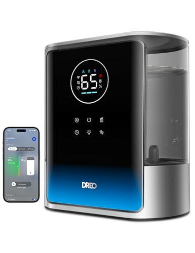 DREO 8L Smart Humidifier Large Room, 80H Runtime, Warm & Cool Mist, HM717S
